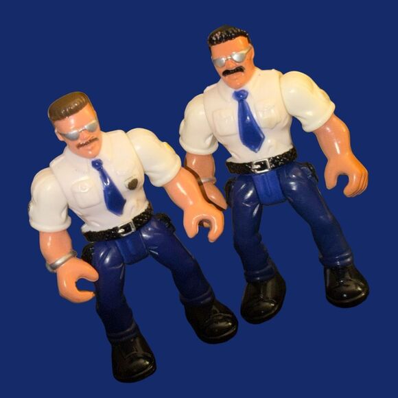 2002 Fisher Price Imaginext Highway Patrol Officer Dectitive Figures 2.5” A6 - Picture 6 of 7